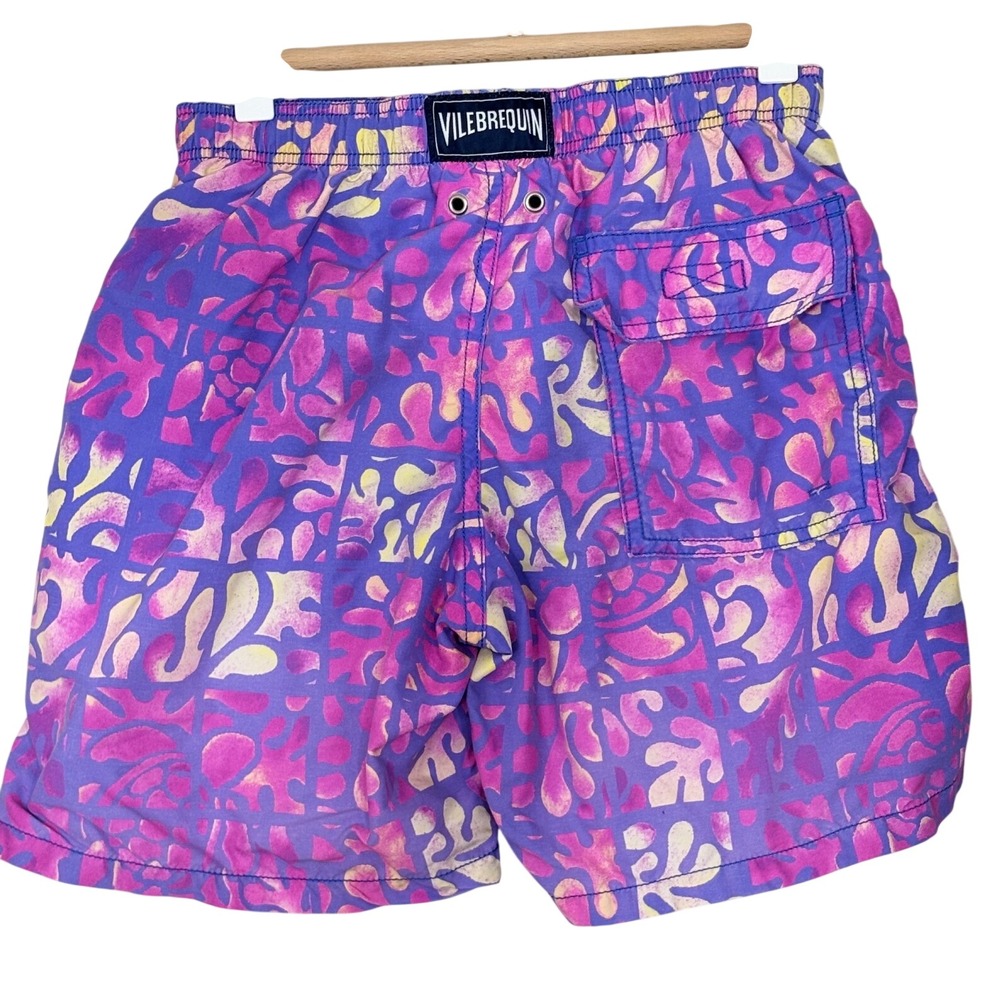 Vilebrequin Kids Swim Trunks Purple Pink Abstract Print Board Shorts Size 12 Ans